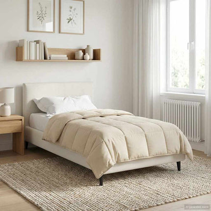 Sommar Duvet Kräm 135 x 200 cm Mikrofiber och Teddyfleece