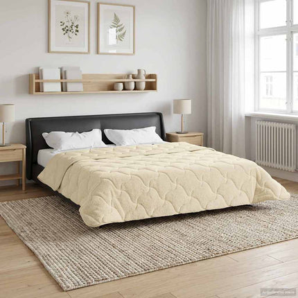 Sommar Duvet Kräm 200 x 240 cm Mikrofiber och Teddyfleece