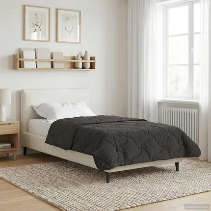 Full Års-Duvet Quiltad Antracit 135 x 200 cm