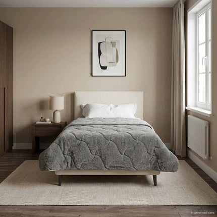 Full Års-Duvet Quiltad Antracit 140 x 220 cm