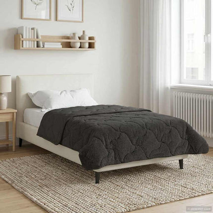 Full Års-Duvet Quiltad Antracit 155 x 200 cm