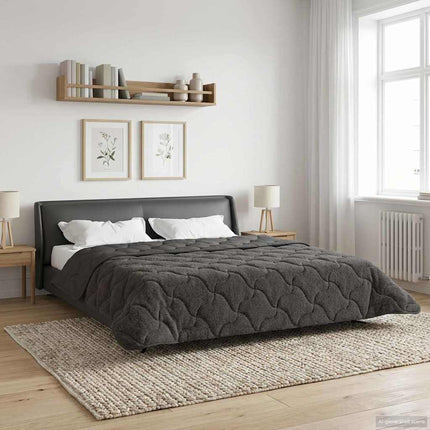 Full Års-Duvet Quiltad Antracit 200 x 200 cm
