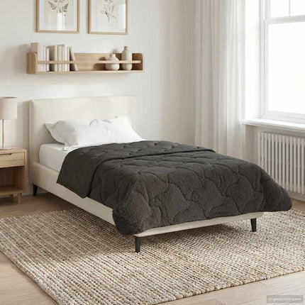 Full Års-Duvet Quiltad Antracit 135 x 200 cm