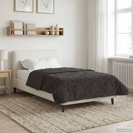 Full Års-Duvet Quiltad Antracit 140 x 220 cm