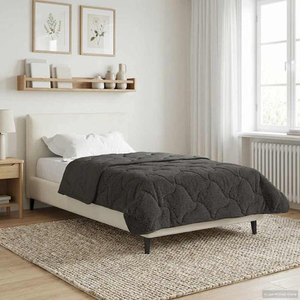 Full Års-Duvet Quiltad Antracit 155 x 220 cm