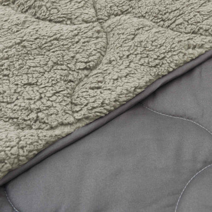 Full Års-Duvet Ljusgrå 135 x 200 cm Mikrofiber och Teddyfleece