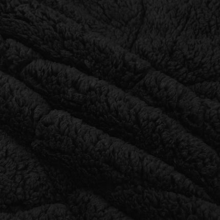 Full Års-Duvet Svart 155 x 200 cm Mikrofiber och Teddyfleece
