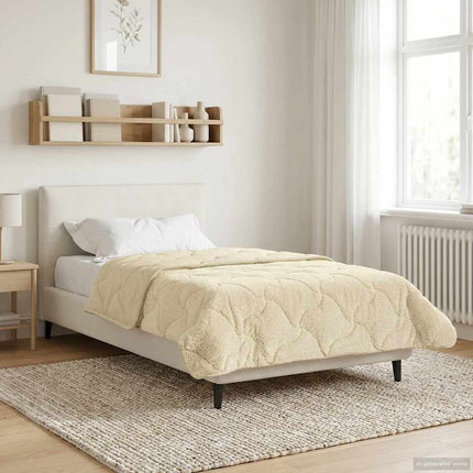 Full Års-Duvet Kräm 140 x 220 cm Mikrofiber och Teddyfleece