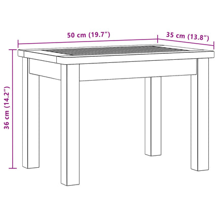 Kaffeebord Ljus akacia 50 x 35 x 36 cm Massivt Akaciaträ