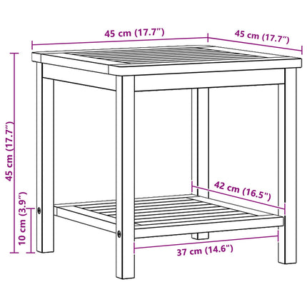 Sidobord Olivenatur 45 x 45 x 45 cm Massivt Akaciaträ