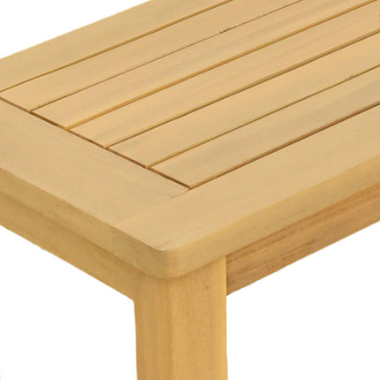Trädgårdskonsolbord med lagring Ljus akacia 80 x 35 x 75 cm