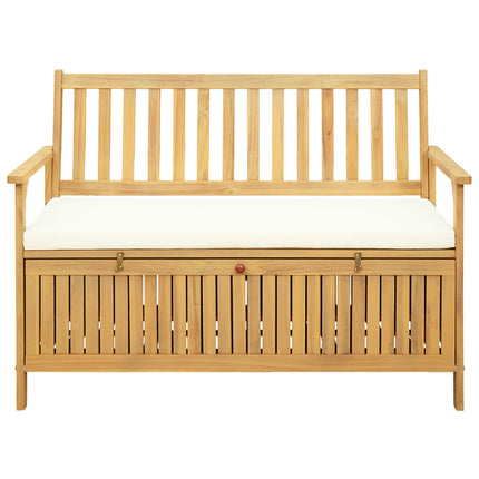 Förvaringsbänk med kudde med lagring med dörr 120 x 63 x 84 cm