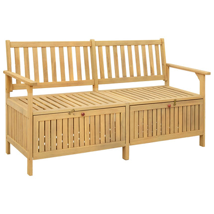 Förvaringsbänk 2 -Seater 148 x 63 x 84 cm Massiv Akacia