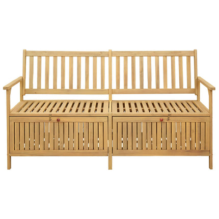 Förvaringsbänk med lagring 170 x 63 x 84 cm Massiv Akacia
