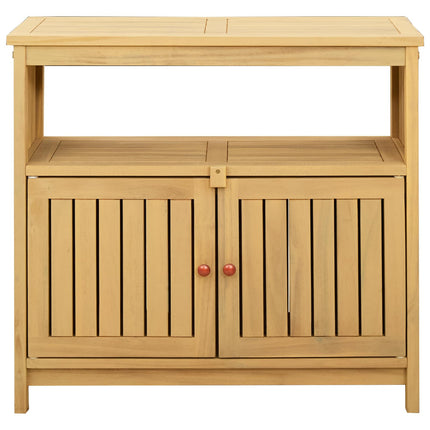 Trädgårdskonsolbord Ljus akacia 80 x 35 x 75 cm