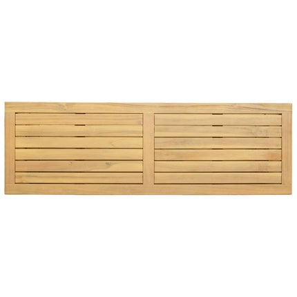 Trädgårdskonsolbord med lagring Ljus akacia 110 x 35 x 75 cm