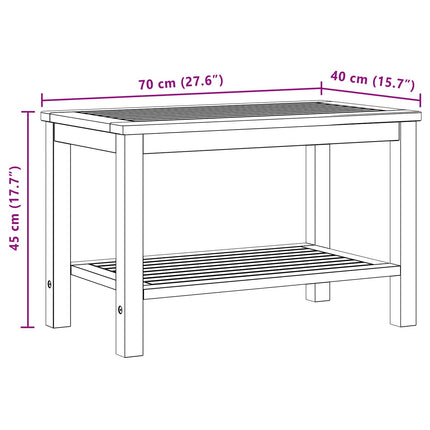 Sidobord Olivenatur 70 x 40 x 45 cm Massivt Akaciaträ