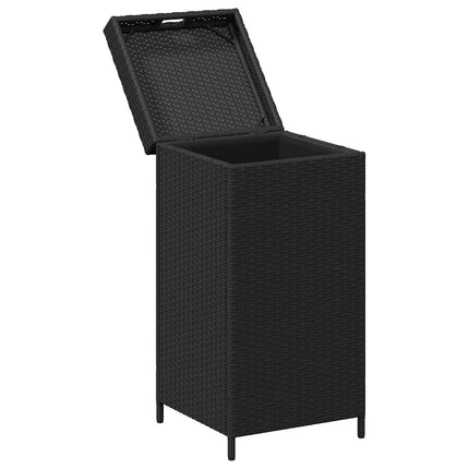 Utomhus soptunna Svart 40 x 40 x 80 cm konstrotting