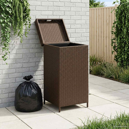 Utomhus soptunna Brun 40 x 40 x 80 cm konstrotting