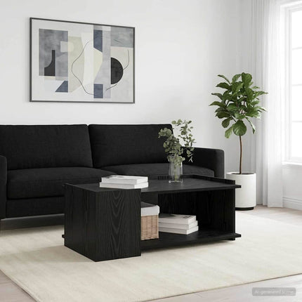 Kaffeebord Svart ek 90 x 50 x 33 cm Konstruerat trä