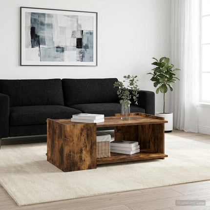 Kaffeebord Rökt ek 90 x 50 x 33 cm Konstruerat trä