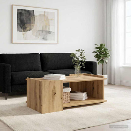 Kaffeebord Artisan-ek 90 x 50 x 33 cm Konstruerat trä