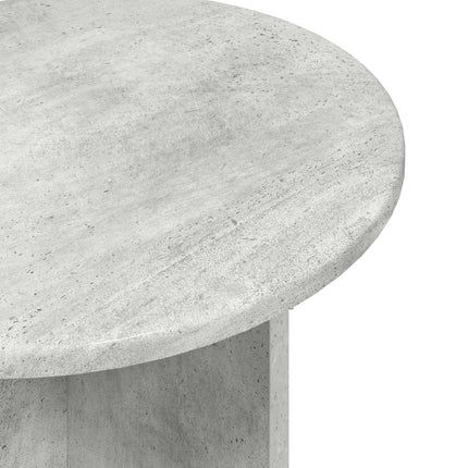 Sidobordsset med lagring 2 pcs Betonggrå Konstruerat trä