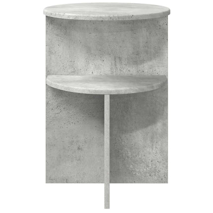 Sidobord med lagring Betonggrå Ø 39,5 x 55 cm Konstruerat trä
