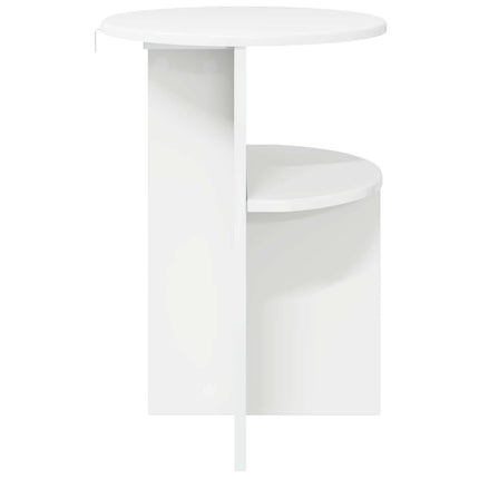 Sidobord Vit högglans Ø 39,5 x 55 cm Konstruerat trä