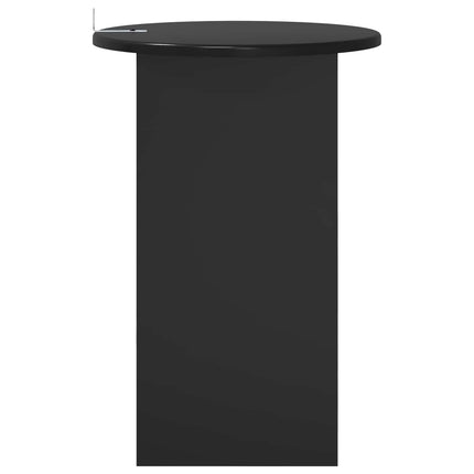 Sidobord Svart ek Ø 39,5 x 55 cm Konstruerat trä