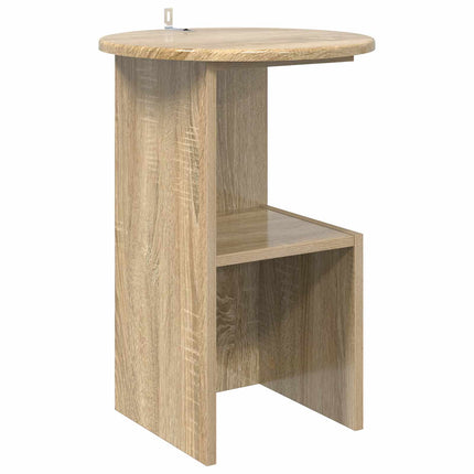 Sidobord Sonoma-ek Ø 39,5 x 55 cm Konstruerat trä