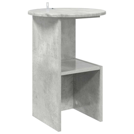 Sidobord Betonggrå Ø 39,5 x 55 cm Konstruerat trä
