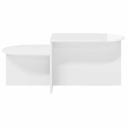 Kaffeebord Vit högglans 100 x 50 x 40 cm Konstruerat trä