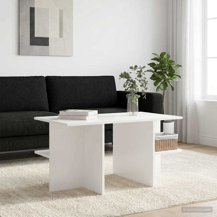 Kaffeebord Vit 87 x 50 x 45 cm Konstruerat trä