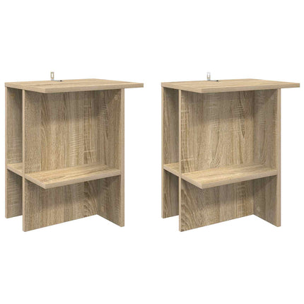Kaffeebord 2 pcs Sonoma-ek 40 x 30 x 49 cm Konstruerat trä