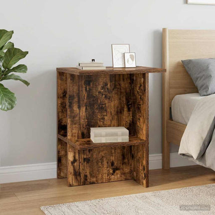 Kaffeebord 2 pcs Rökt ek 40 x 30 x 49 cm Konstruerat trä