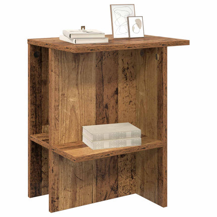 Kaffeebord 2 pcs Gammalt trä 40 x 30 x 49 cm Konstruerat trä