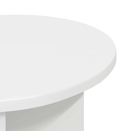 Sidobord med lagring 2 pcs Vit Ø 39 x 38 cm Konstruerat trä