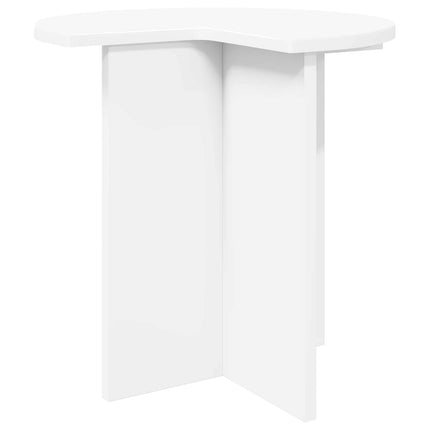 Sidobord med lagring 2 pcs Vit Ø 39 x 38 cm Konstruerat trä
