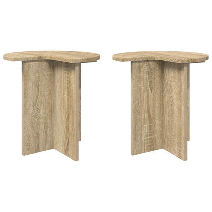 Sidobord 2 pcs Sonoma-ek Ø 39 x 38 cm Konstruerat trä