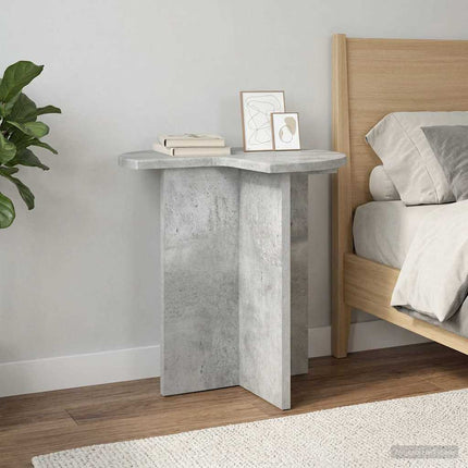 Sidobord 2 pcs Betonggrå Ø 39 x 38 cm Konstruerat trä