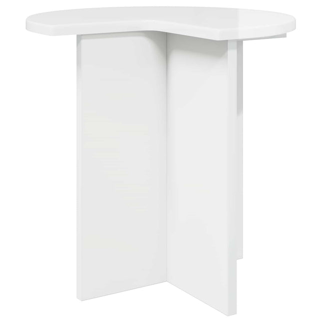 Sidobord Vit högglans Ø 39 x 38 cm Konstruerat trä
