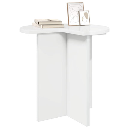 Sidobord 2 pcs Vit högglans Ø 39 x 38 cm Konstruerat trä