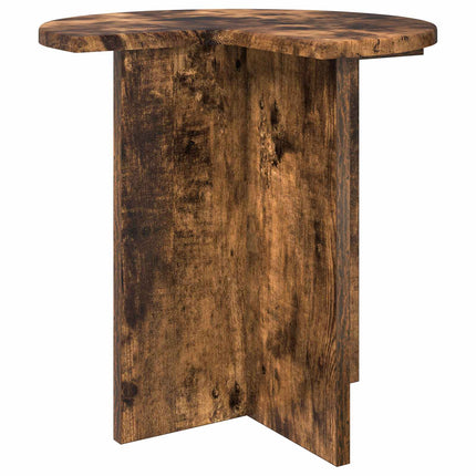 Sidobord med lagring 2 pcs Rökt ek Ø 39 x 38 cm Konstruerat trä