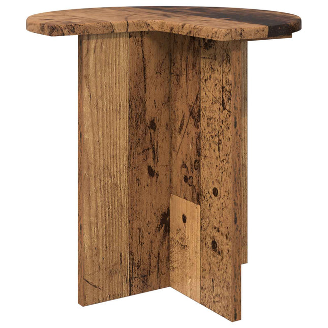 Sidobord Gammalt trä Ø 39 x 38 cm Konstruerat trä