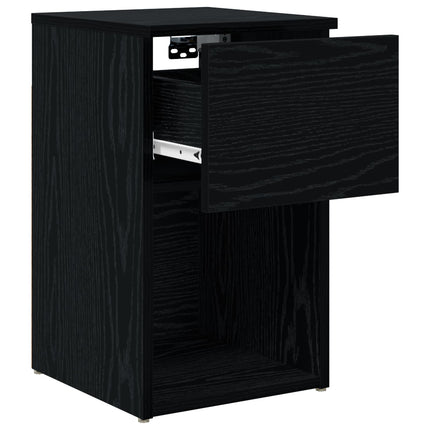Sängskåp 2 pcs Svart ek 29 x 31,5 x 49 cm Konstruerat trä