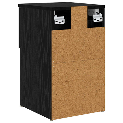 Sängskåp 2 pcs Svart ek 29 x 31,5 x 49 cm Konstruerat trä