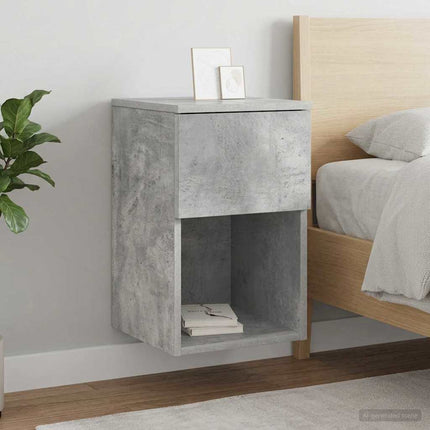 Sängskåp 2 pcs Betonggrå 29 x 31,5 x 49 cm Konstruerat trä