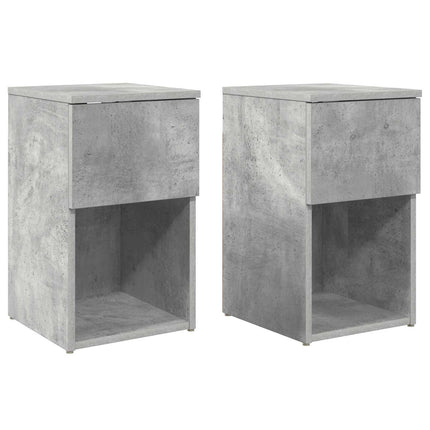 Sängskåp 2 pcs Betonggrå 29 x 31,5 x 49 cm Konstruerat trä