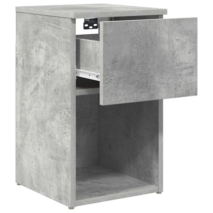Sängskåp 2 pcs Betonggrå 29 x 31,5 x 49 cm Konstruerat trä